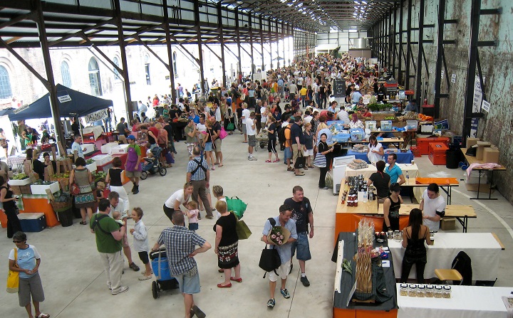 Carriageworks farmers markets in Everleigh, a suburb of Sydney's inner west